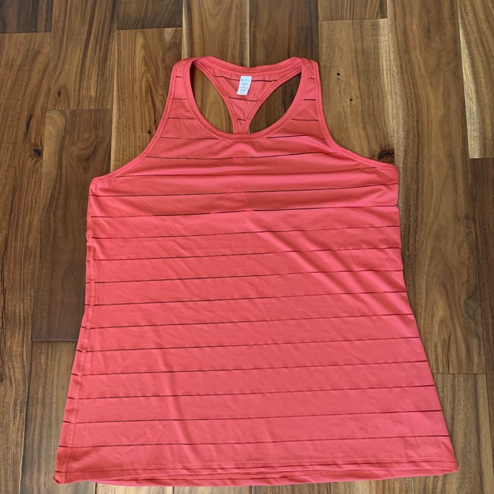 Athleta High Neck Chi Stripe Tank